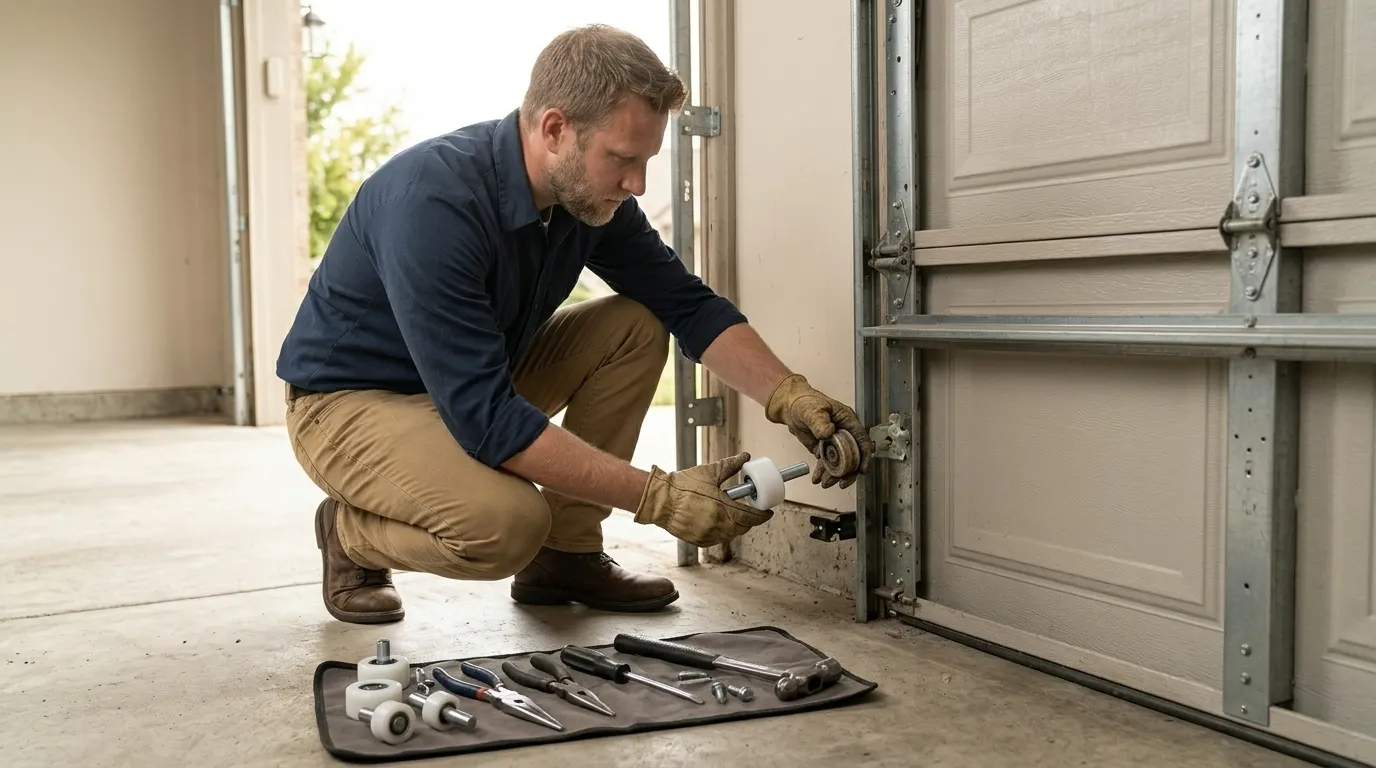 Roller Replacement for Russell's 1960s-70s Garage Doors in Ashland